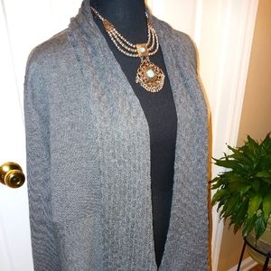 Karen Scott Asymmetrical Sweater 1X Gray